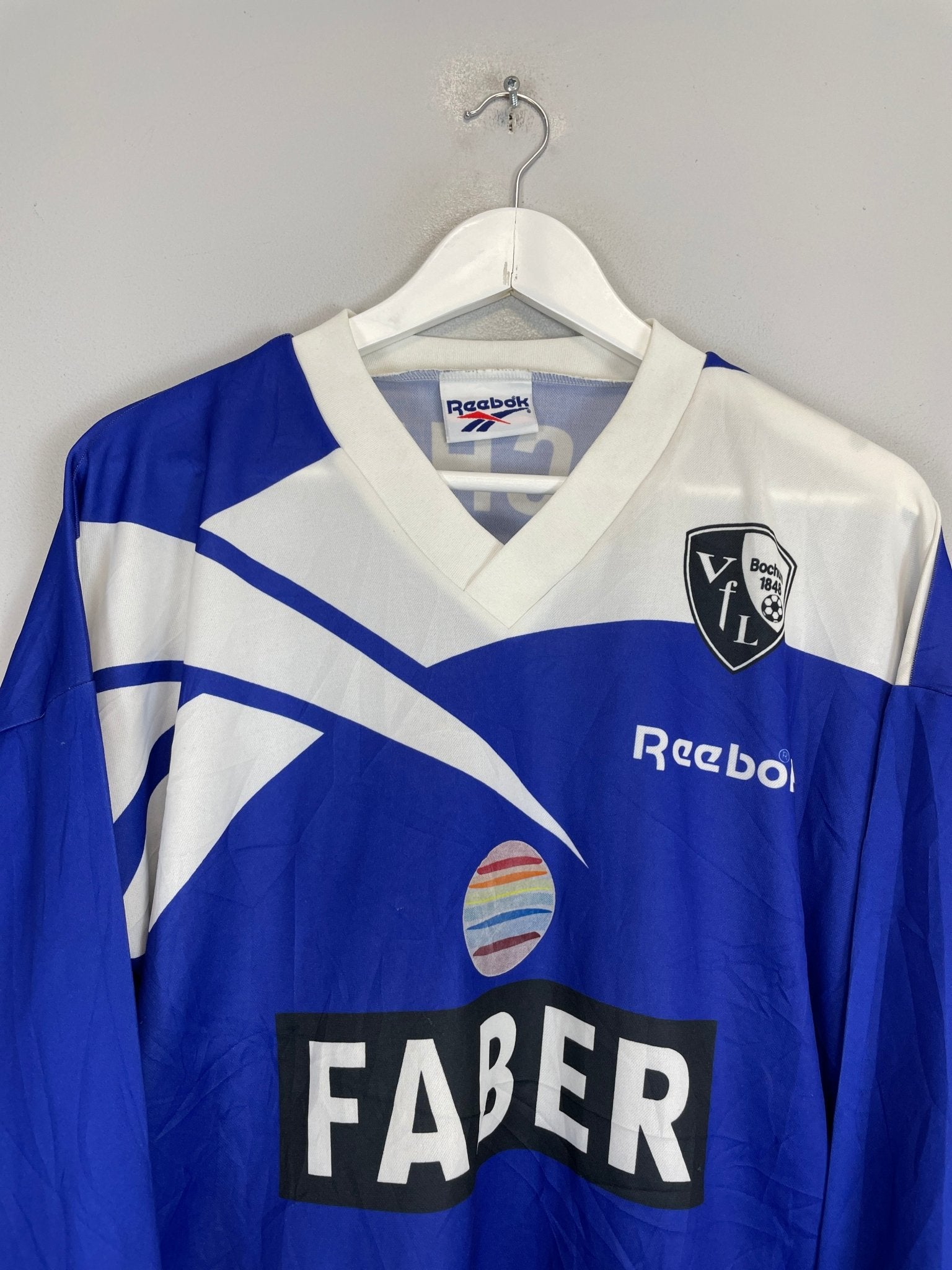 Shop 1995/96 VFL BOCHUM L/S HOME SHIRT (L) REEBOK, classic football shirts, vintage football shirts & retro soccer jerseys at Cult Kits
