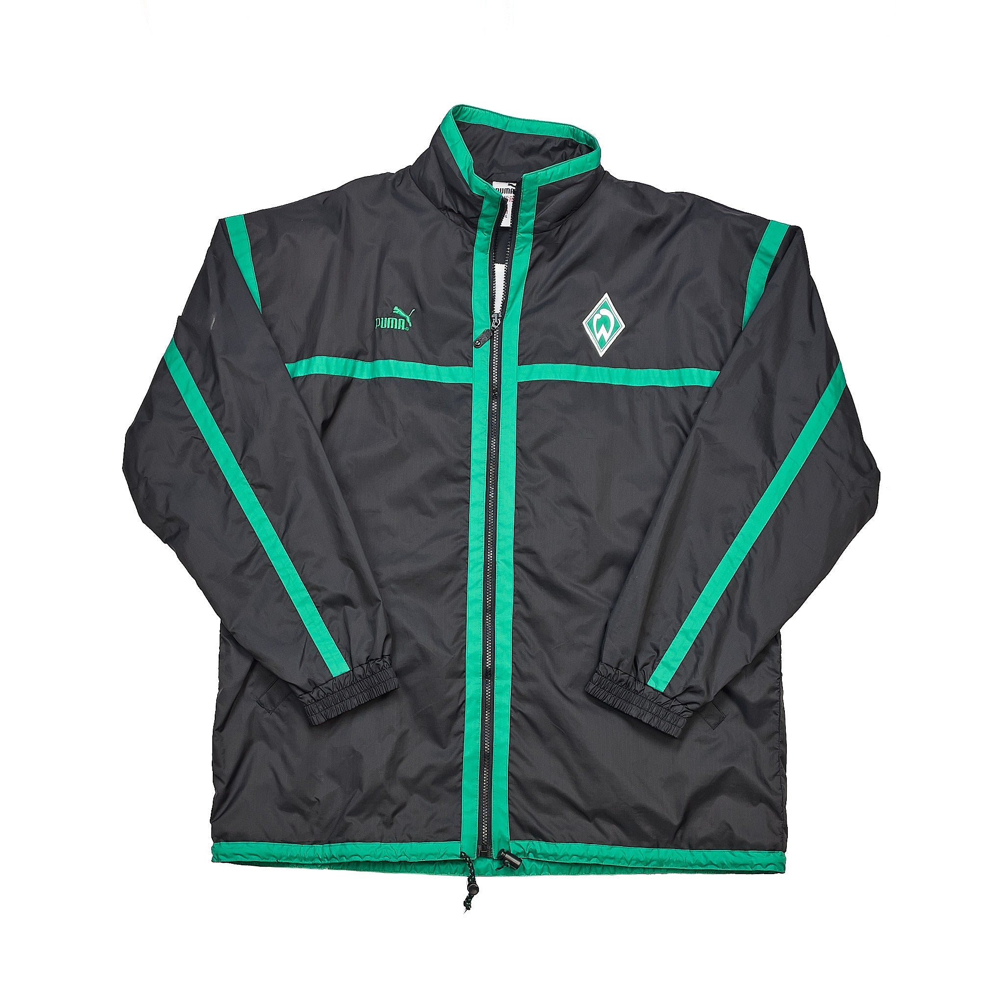 Buy 1995/96 Werder Bremen Rain Jacket (L) Puma ~ Free worldwide shipping ~ Authentic Vintage Football Shirts from Cult Kits