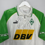 Shop 1995/96 WERDER BREMEN *SIGNED* HOME SHIRT (M) PUMA, classic football shirts, vintage football shirts & retro soccer jerseys at Cult Kits