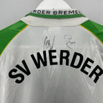 Shop 1995/96 WERDER BREMEN *SIGNED* HOME SHIRT (M) PUMA, classic football shirts, vintage football shirts & retro soccer jerseys at Cult Kits