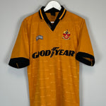 Shop 1995/96 WOLVES HOME SHIRT (M) NUTMEG, classic football shirts, vintage football shirts & retro soccer jerseys at Cult Kits