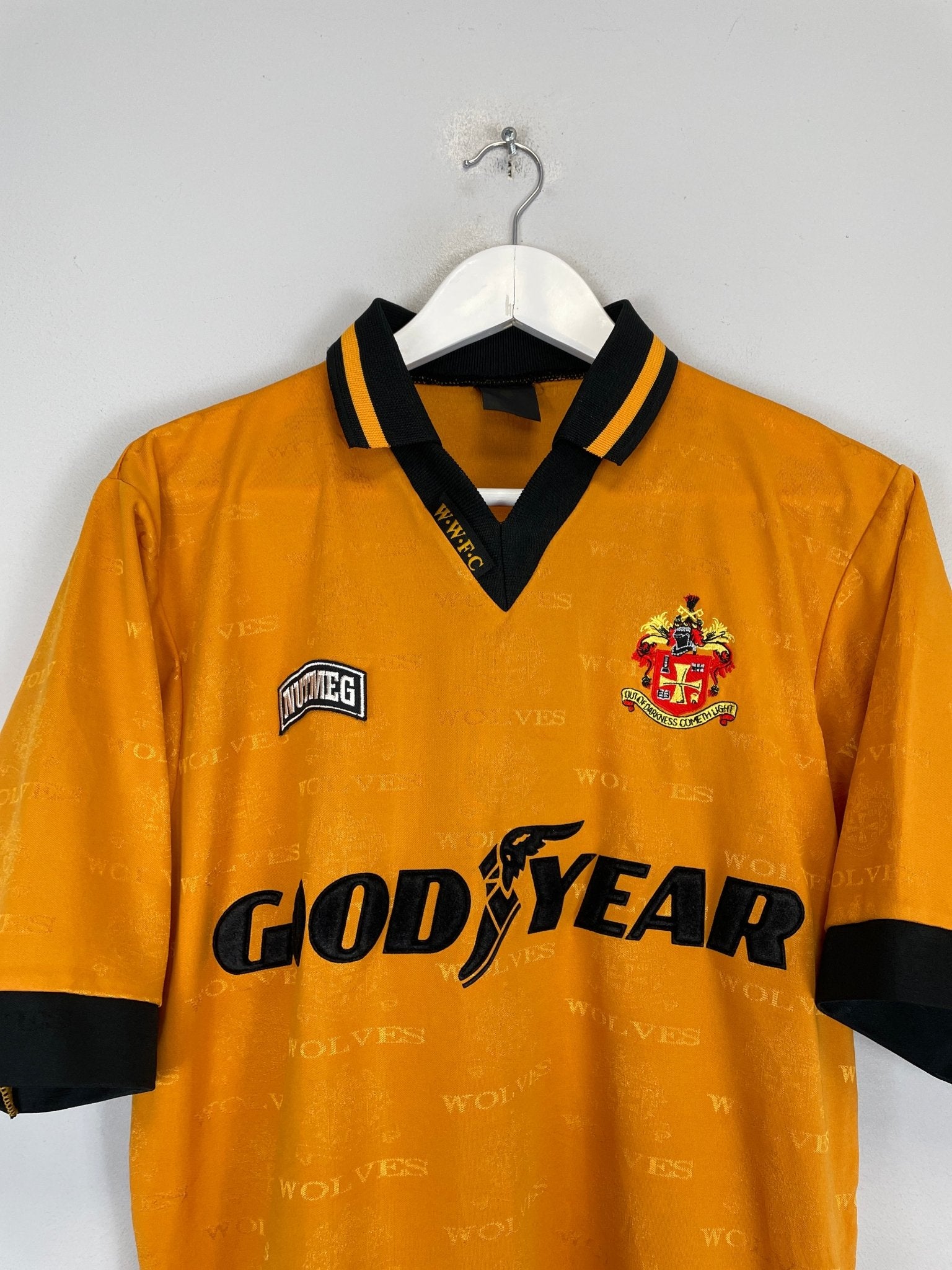 Shop 1995/96 WOLVES HOME SHIRT (M) NUTMEG, classic football shirts, vintage football shirts & retro soccer jerseys at Cult Kits