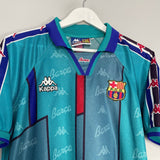 Shop 1995/97 BARCELONA RONALDO #9 AWAY SHIRT (S) KAPPA, classic football shirts, vintage football shirts & retro soccer jerseys at Cult Kits