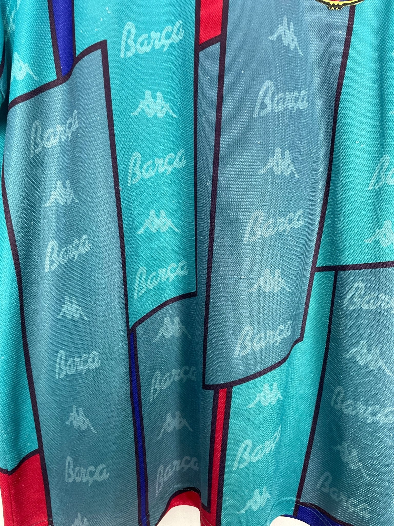 Shop 1995/97 BARCELONA RONALDO #9 AWAY SHIRT (S) KAPPA, classic football shirts, vintage football shirts & retro soccer jerseys at Cult Kits