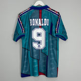 Shop 1995/97 BARCELONA RONALDO #9 AWAY SHIRT (S) KAPPA, classic football shirts, vintage football shirts & retro soccer jerseys at Cult Kits