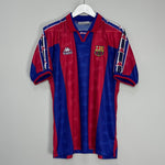 Shop 1995/97 BARCELONA RONALDO #9 HOME SHIRT (M) KAPPA, classic football shirts, vintage football shirts & retro soccer jerseys at Cult Kits