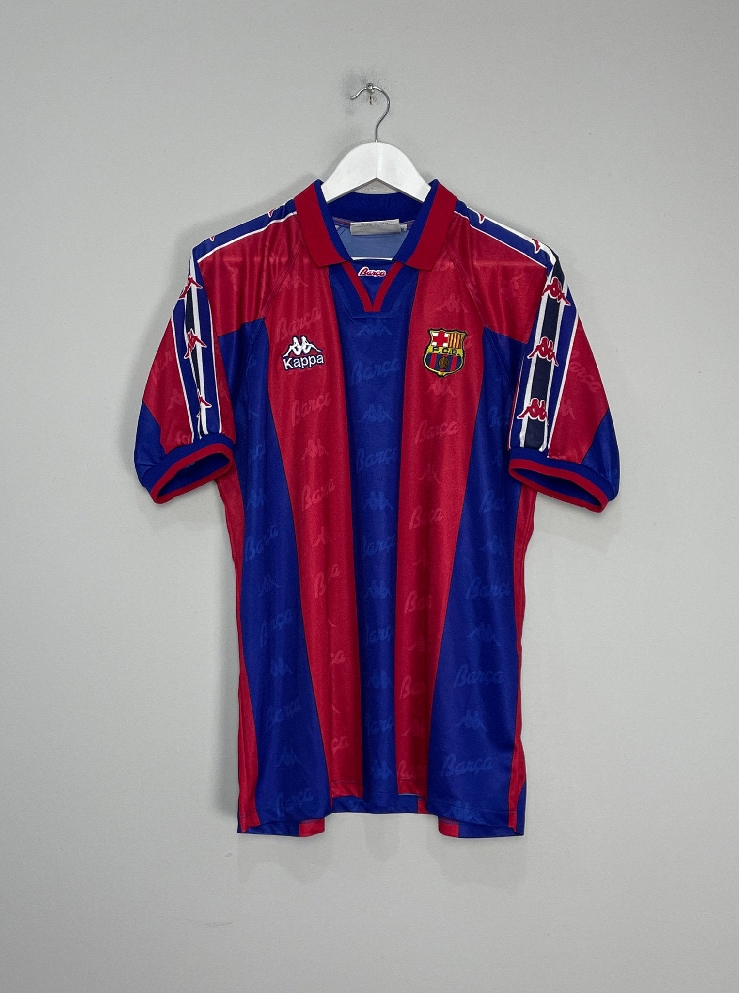 Shop 1995/97 BARCELONA RONALDO #9 HOME SHIRT (M) KAPPA, classic football shirts, vintage football shirts & retro soccer jerseys at Cult Kits