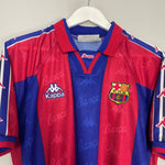 Shop 1995/97 BARCELONA RONALDO #9 HOME SHIRT (M) KAPPA, classic football shirts, vintage football shirts & retro soccer jerseys at Cult Kits