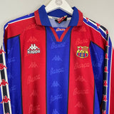 1995/97 BARCELONA RONALDO 9 L/S HOME SHIRT (XL) KAPPA - Cult Kits - XL - Buy Vintage Football Shirts, Authentic Retro Football Shirts For Sale, Classic Football Shirts & Soccer Jersey