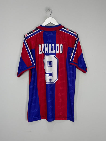 FC Barcelona Kappa シャツ Ronaldo 9 1995/97 BARCELONA RONALDO #9 *PLAYER ISSUE* HOME SHIRT (M) KAPPA