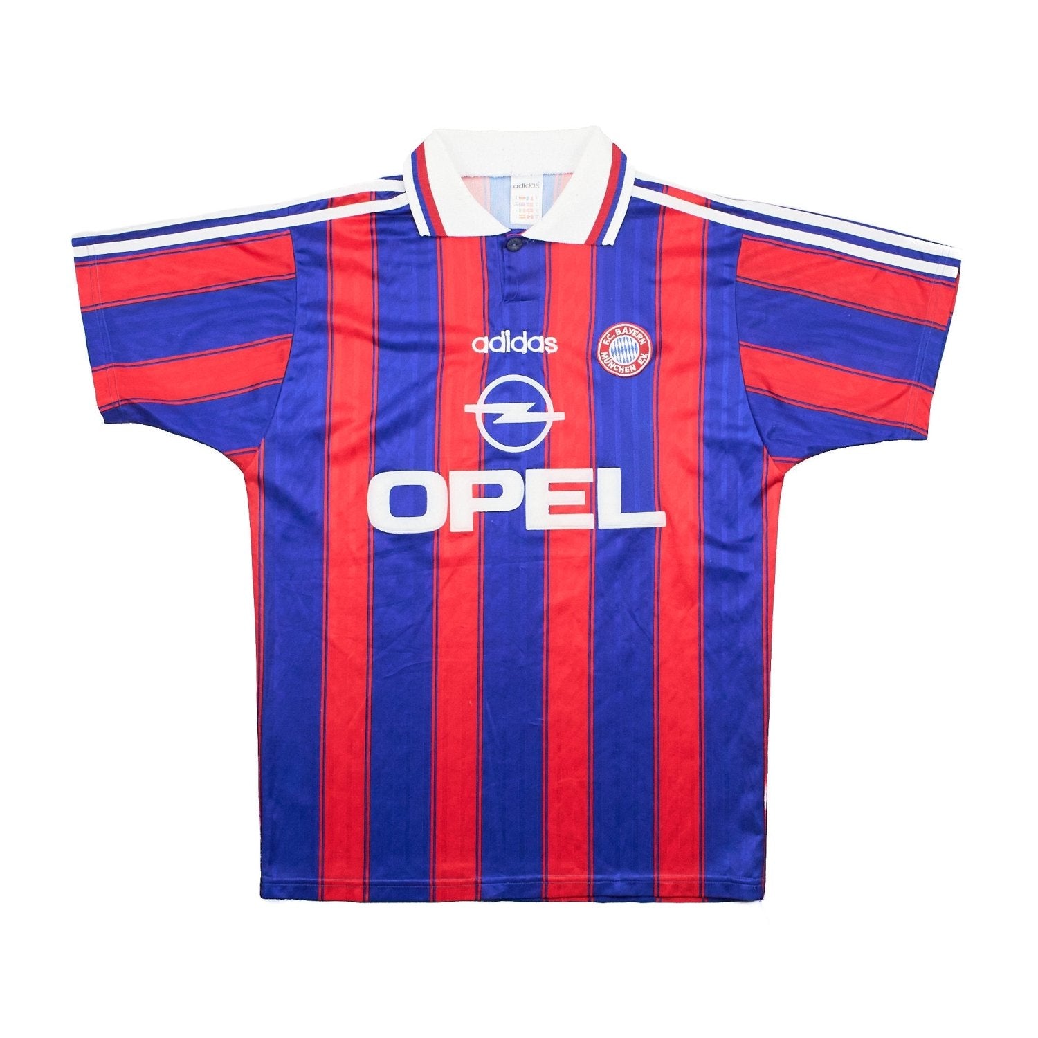 Buy 1995/97 Bayern Munich Home Shirt (S) Adidas ~ Free worldwide shipping ~ Authentic Vintage Football Shirts from Cult Kits