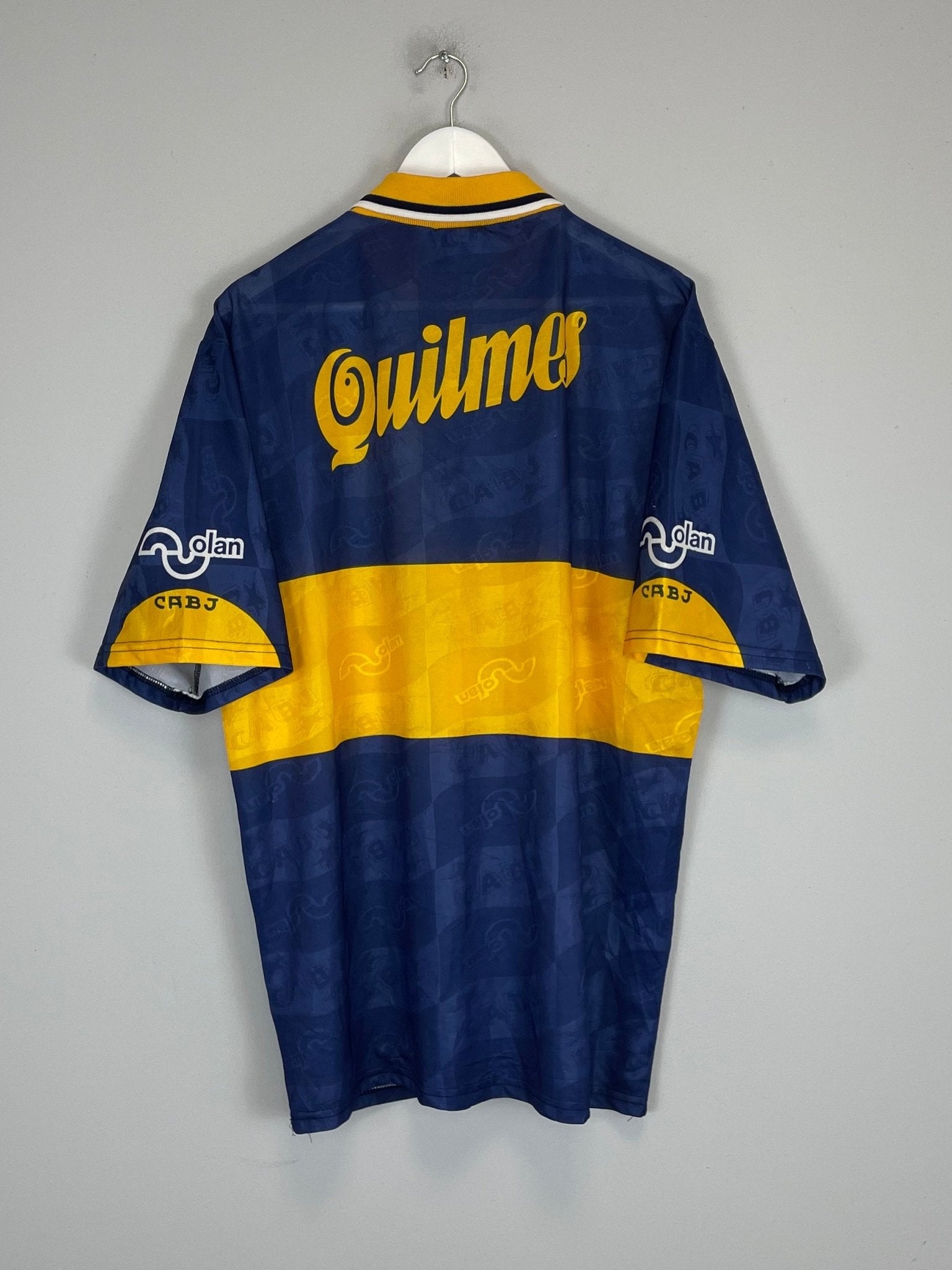Shop 1995/97 BOCA JUNIORS HOME SHIRT (XL) OLAN, classic football shirts, vintage football shirts & retro soccer jerseys at Cult Kits