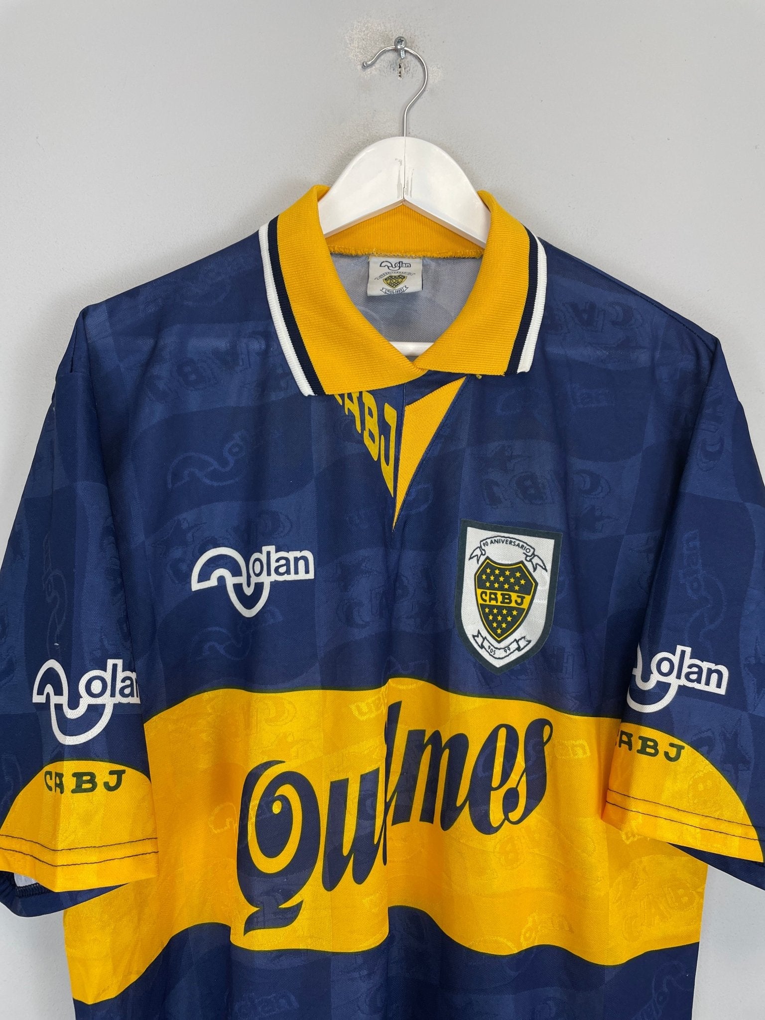 Shop 1995/97 BOCA JUNIORS HOME SHIRT (XL) OLAN, classic football shirts, vintage football shirts & retro soccer jerseys at Cult Kits