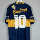 1995/97 Boca Juniors (Maradona) 10 *Reissue* BNWT Home (Multiple Sizes) Olan - Cult Kits - Medium - Buy Vintage Football Shirts, Authentic Retro Football Shirts For Sale, Classic Football Shirts & Soccer Jersey