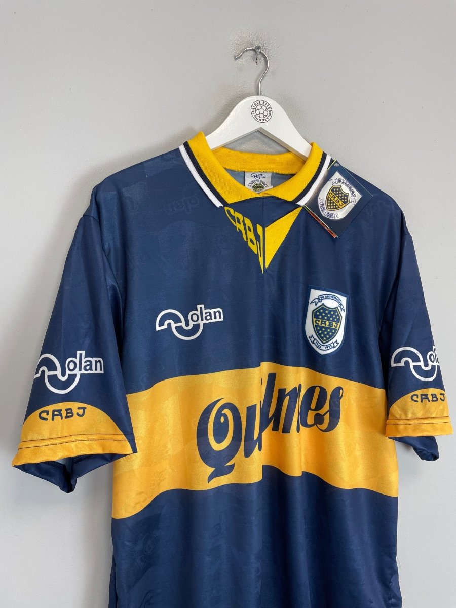 1995/97 Boca Juniors (Maradona) 10 *Reissue* BNWT Home (Multiple Sizes) Olan - Cult Kits - Medium - Buy Vintage Football Shirts, Authentic Retro Football Shirts For Sale, Classic Football Shirts & Soccer Jersey