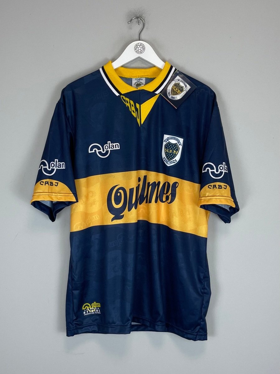 1995/97 Boca Juniors (Maradona) 10 *Reissue* BNWT Home (Multiple Sizes) Olan - Cult Kits - Medium - Buy Vintage Football Shirts, Authentic Retro Football Shirts For Sale, Classic Football Shirts & Soccer Jersey