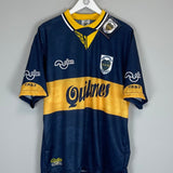 1995/97 Boca Juniors (Maradona) 10 *Reissue* BNWT Home (Multiple Sizes) Olan - Cult Kits - Medium - Buy Vintage Football Shirts, Authentic Retro Football Shirts For Sale, Classic Football Shirts & Soccer Jersey