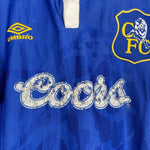 1995/97 CHELSEA HOME SHIRT (L) UMBRO - Cult Kits - Large - Buy Vintage Football Shirts, Authentic Retro Football Shirts For Sale, Classic Football Shirts & Soccer Jersey