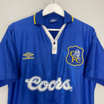 Shop 1995/97 CHELSEA HOME SHIRT (M) UMBRO, classic football shirts, vintage football shirts & retro soccer jerseys at Cult Kits