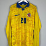 1995/97 COLOMBIA 20 L/S *PLAYER ISSUE* HOME SHIRT (L) UMBRO - Cult Kits - Large - Buy Vintage Football Shirts, Authentic Retro Football Shirts For Sale, Classic Football Shirts & Soccer Jersey