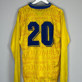 1995/97 COLOMBIA 20 L/S *PLAYER ISSUE* HOME SHIRT (L) UMBRO - Cult Kits - Large - Buy Vintage Football Shirts, Authentic Retro Football Shirts For Sale, Classic Football Shirts & Soccer Jersey