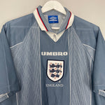 Shop 1995/97 ENGLAND AWAY SHIRT (XXL) UMBRO, classic football shirts, vintage football shirts & retro soccer jerseys at Cult Kits