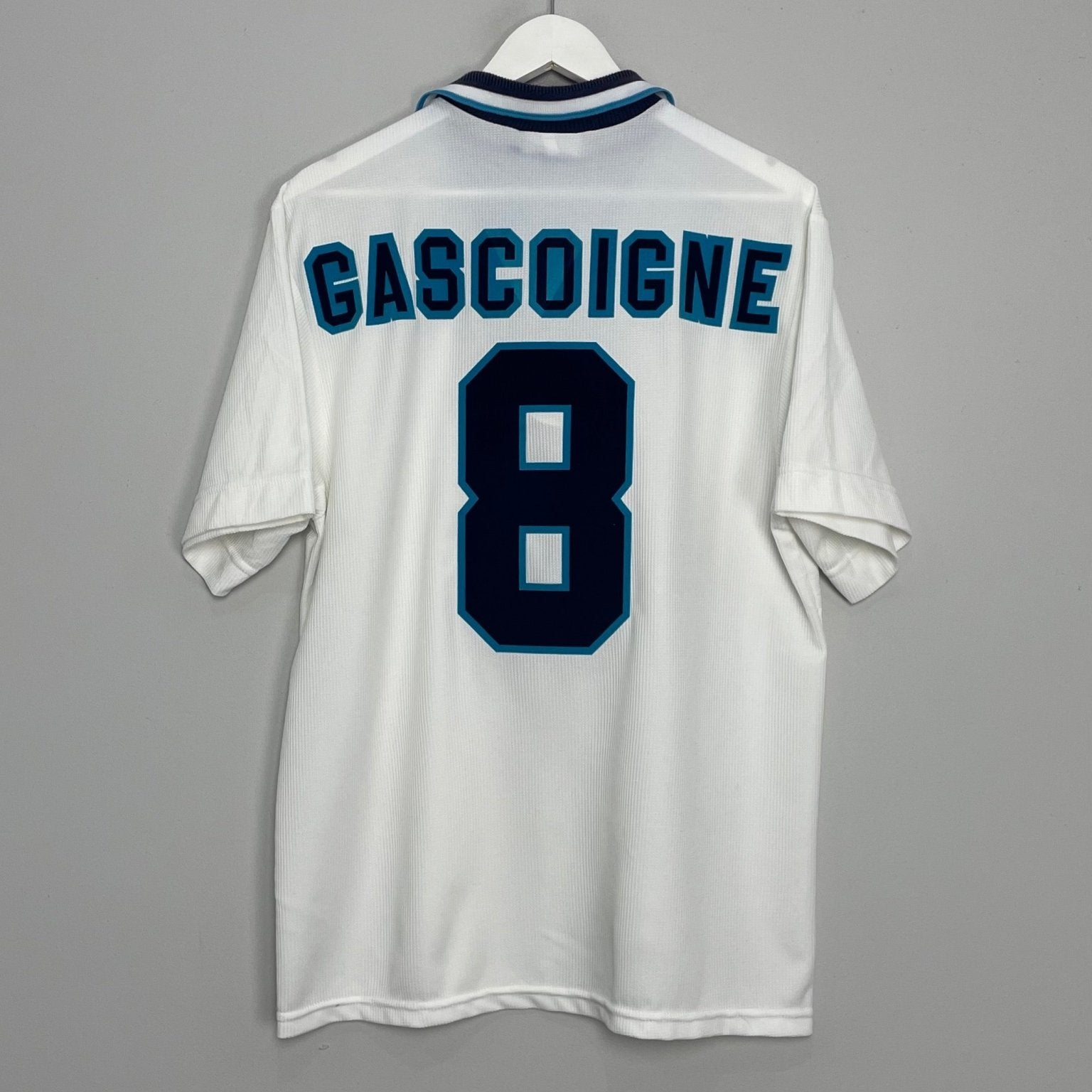 Shop 1995/97 ENGLAND GASCOIGNE #8 HOME SHIRT (L) UMBRO, classic football shirts, vintage football shirts & retro soccer jerseys at Cult Kits