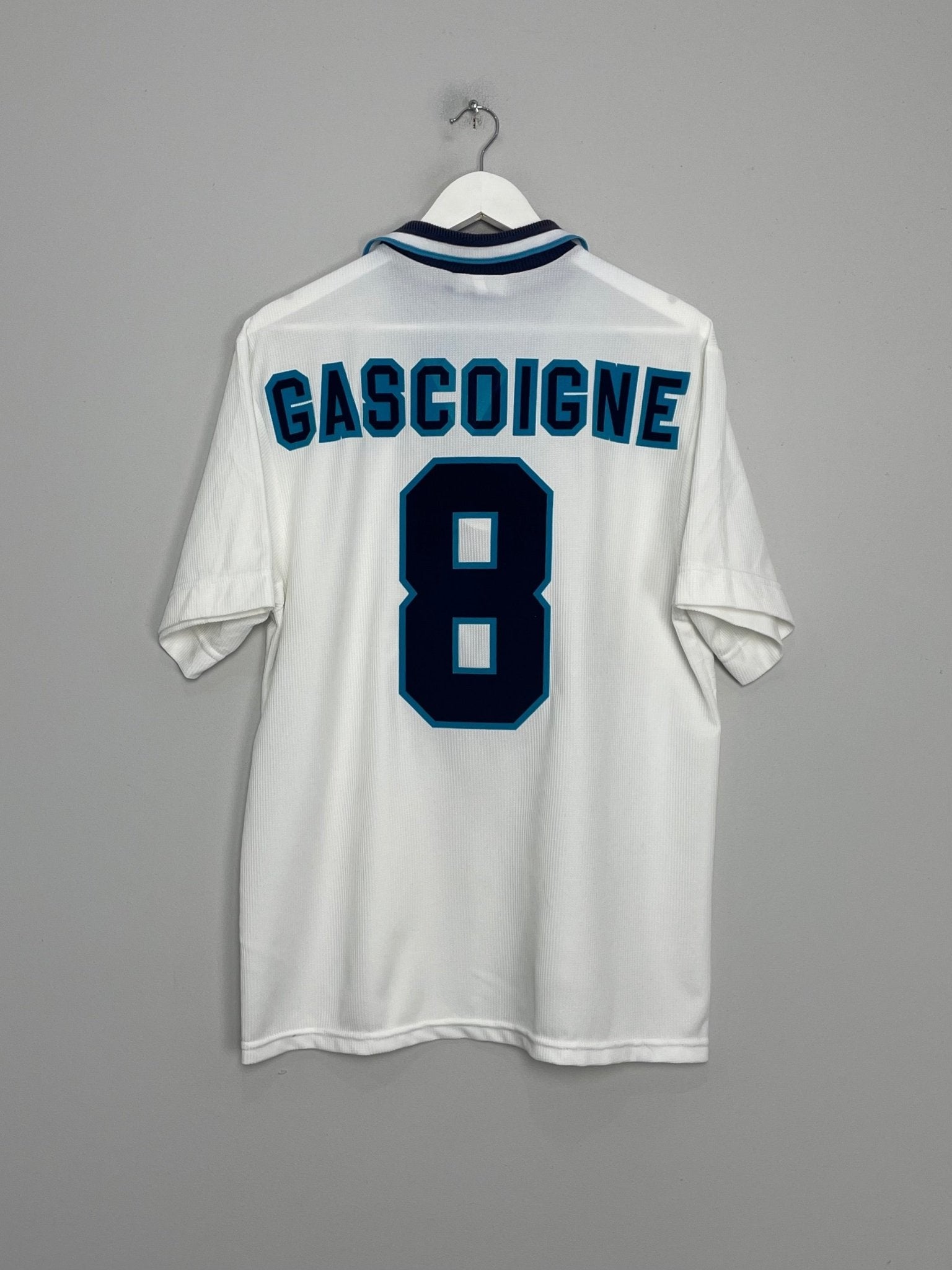 Shop 1995/97 ENGLAND GASCOIGNE #8 HOME SHIRT (L) UMBRO, classic football shirts, vintage football shirts & retro soccer jerseys at Cult Kits