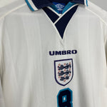 Shop 1995/97 ENGLAND GASCOIGNE #8 HOME SHIRT (L) UMBRO, classic football shirts, vintage football shirts & retro soccer jerseys at Cult Kits
