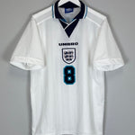 1995/97 ENGLAND GASCOIGNE 8 HOME SHIRT (L) UMBRO - Cult Kits - Large - Buy Vintage Football Shirts, Authentic Retro Football Shirts For Sale, Classic Football Shirts & Soccer Jersey