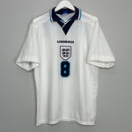 Shop 1995/97 ENGLAND GASCOIGNE #8 HOME SHIRT (L) UMBRO, classic football shirts, vintage football shirts & retro soccer jerseys at Cult Kits