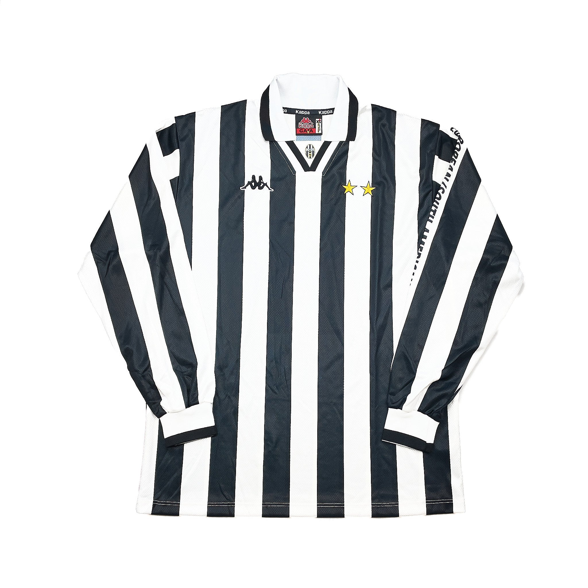 Buy 1995/97 Juventus L/S 'European / South American Cup' Home Shirt (XL) Kappa ~ Free worldwide shipping ~ Authentic Vintage Football Shirts from Cult Kits