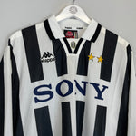 Shop 1995/97 JUVENTUS L/S HOME SHIRT (XL) KAPPA, classic football shirts, vintage football shirts & retro soccer jerseys at Cult Kits