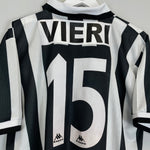 1995/97 JUVENTUS VIERI 15 HOME SHIRT (L) KAPPA - Cult Kits - Large - Buy Vintage Football Shirts, Authentic Retro Football Shirts For Sale, Classic Football Shirts & Soccer Jersey