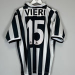 1995/97 JUVENTUS VIERI 15 HOME SHIRT (L) KAPPA - Cult Kits - Large - Buy Vintage Football Shirts, Authentic Retro Football Shirts For Sale, Classic Football Shirts & Soccer Jersey