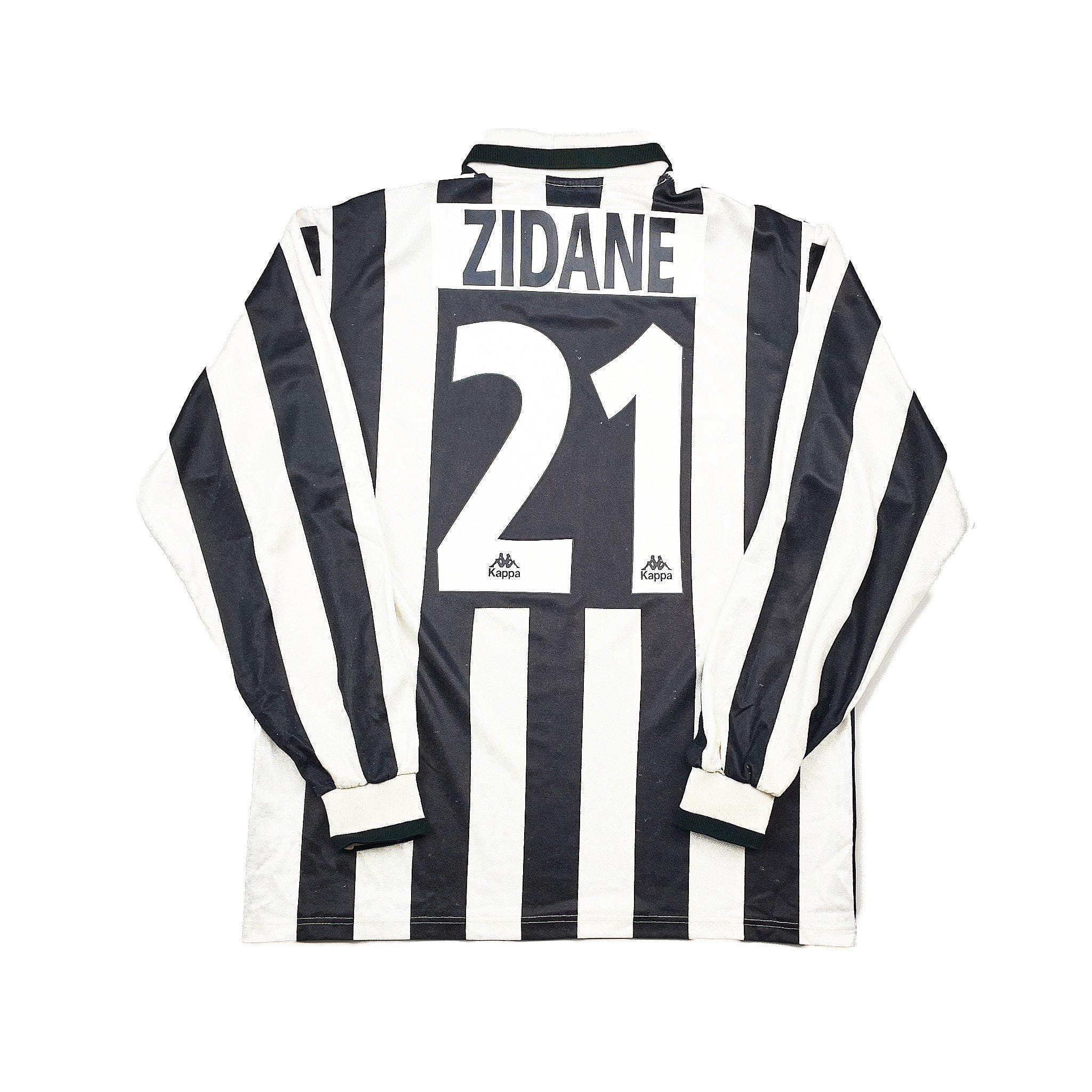 Buy 1995/97 Juventus Zidane 21 L/S Home Shirt (M) Kappa ~ Free worldwide shipping ~ Authentic Vintage Football Shirts from Cult Kits