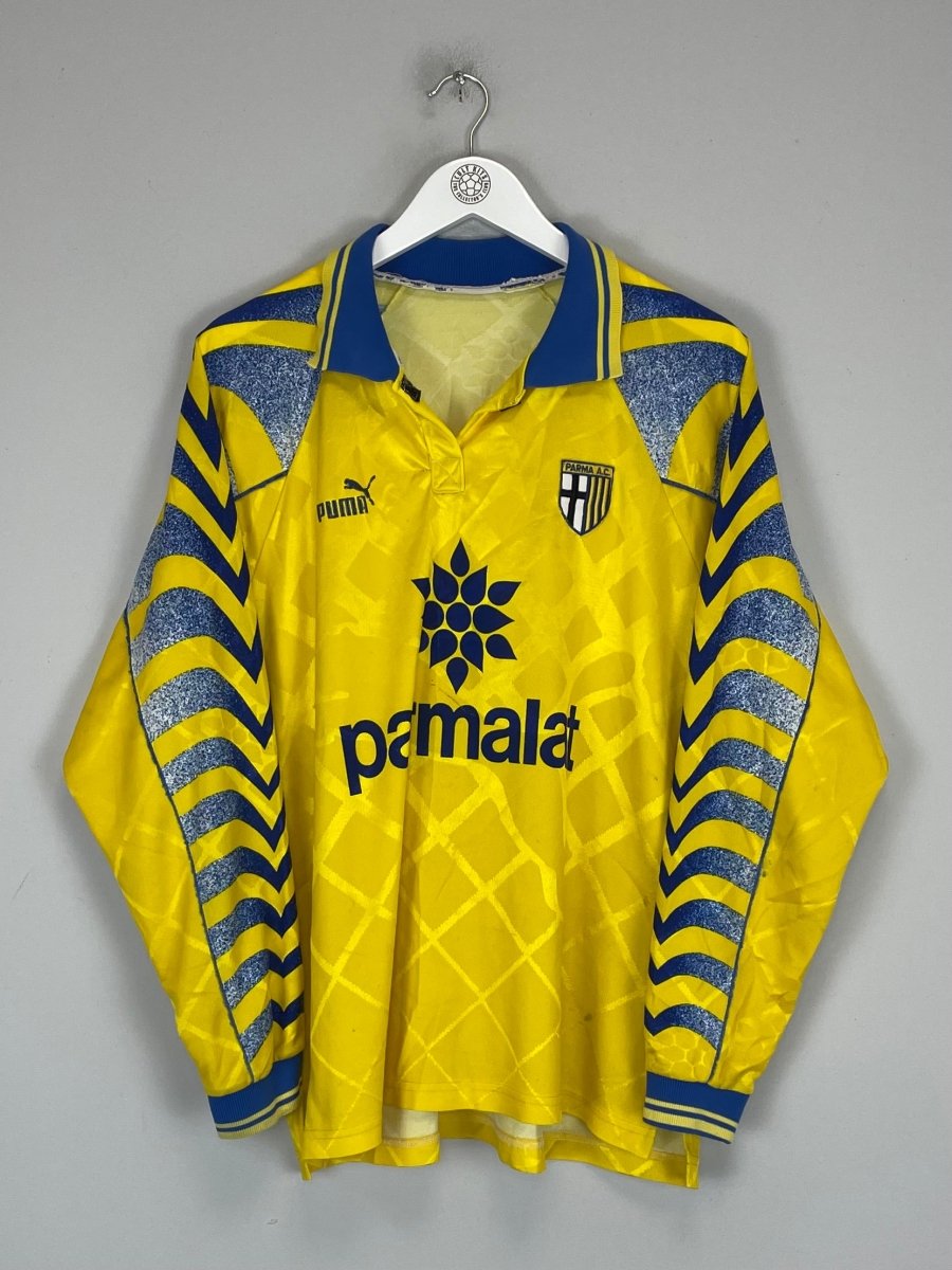 1995/97 PARMA L/S HOME SHIRT (M) PUMA - Cult Kits - Medium - Buy Vintage Football Shirts, Authentic Retro Football Shirts For Sale, Classic Football Shirts & Soccer Jersey