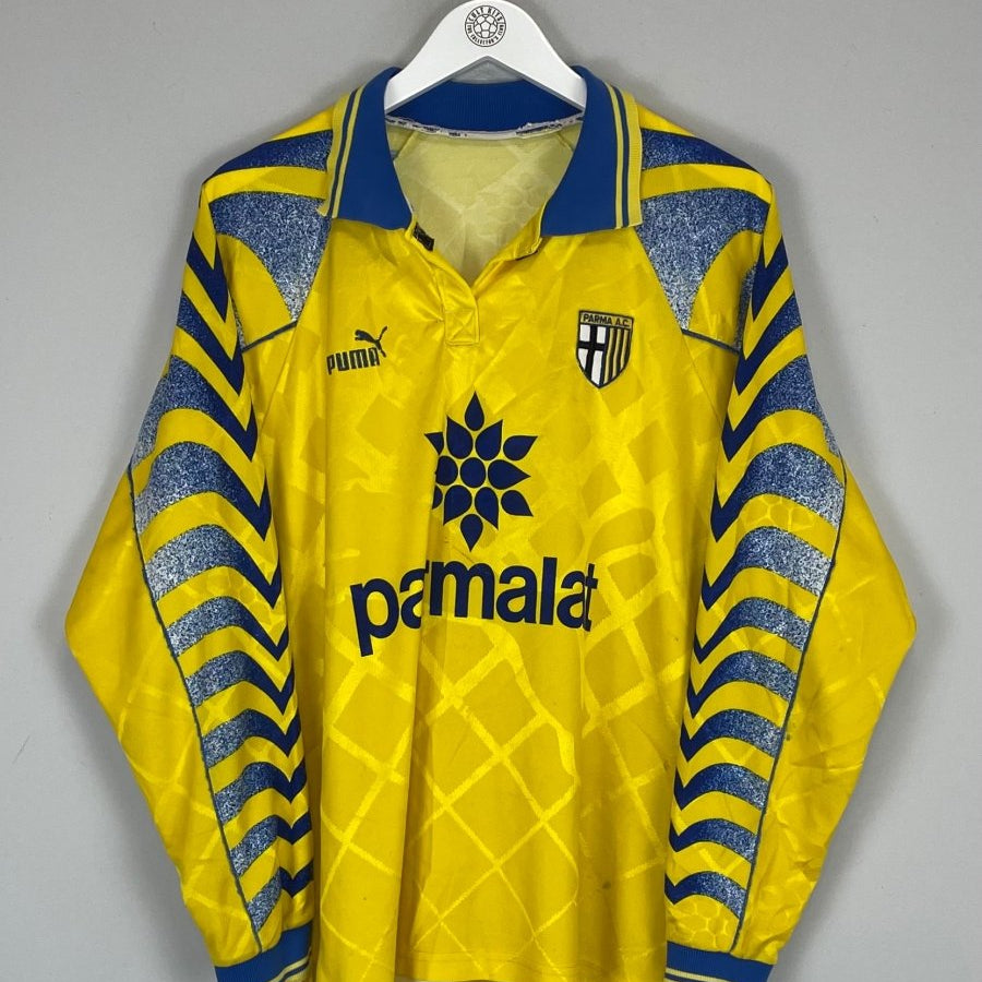 1995/97 PARMA L/S HOME SHIRT (M) PUMA - Cult Kits - Medium - Buy Vintage Football Shirts, Authentic Retro Football Shirts For Sale, Classic Football Shirts & Soccer Jersey