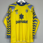 1995/97 PARMA TRAINING SHIRT "SCUOLA CALCIO" (M) PUMA - Cult Kits - Small - Buy Vintage Football Shirts, Authentic Retro Football Shirts For Sale, Classic Football Shirts & Soccer Jersey