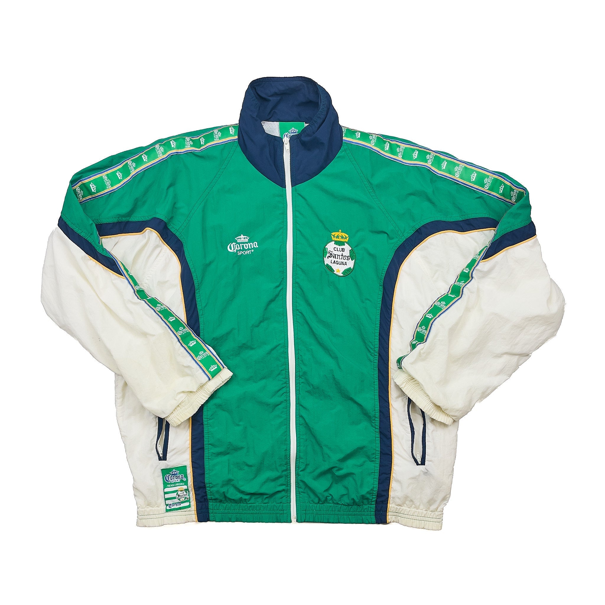 Buy 1995/97 Santos Laguna Track Jacket (L) Corona Sport ~ Free worldwide shipping available ~ Authentic Vintage Football Shirts from Cult Kits
