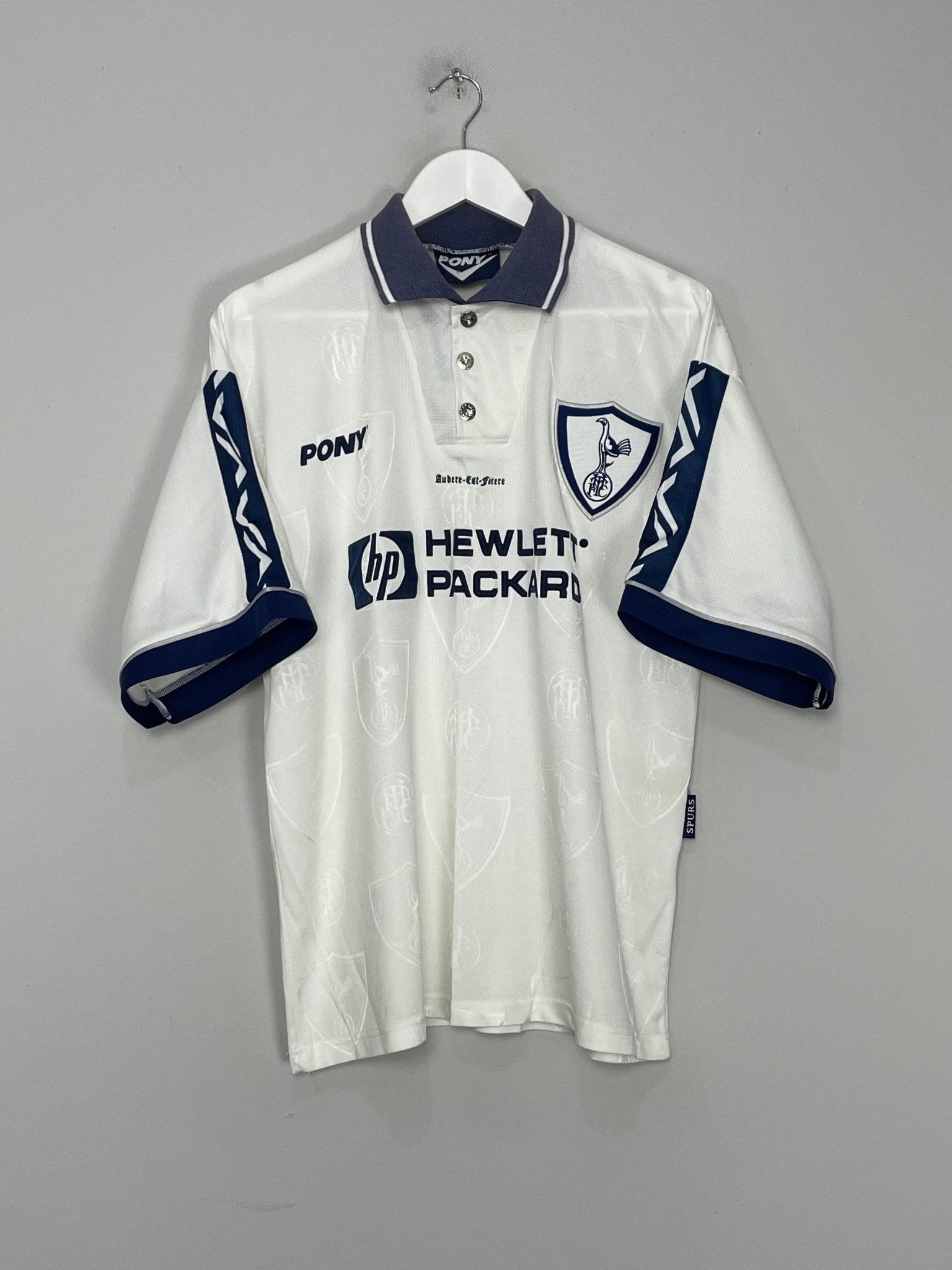 Shop 1995/97 TOTTENHAM HOME SHIRT (L) PONY, classic football shirts, vintage football shirts & retro soccer jerseys at Cult Kits