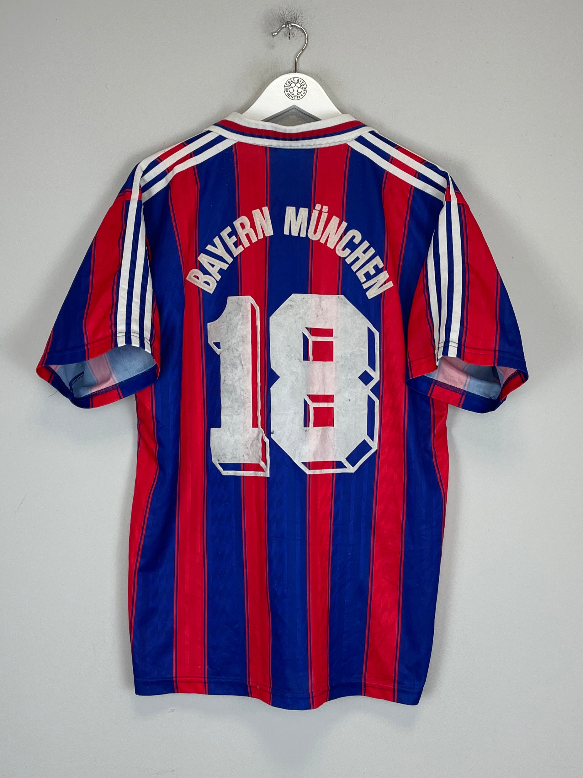 1995/97 BAYERN MUNICH #18 (KLINSMANN) HOME SHIRT (L) ADIDAS BACK JURGEN 
