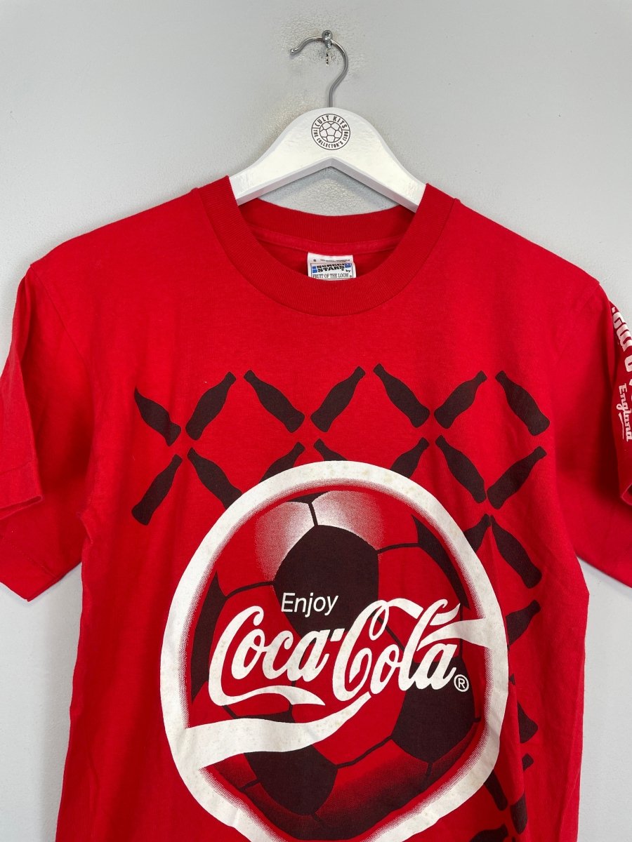 1996 COCA COLA EUROS T - SHIRT (S) OM - Cult Kits - Small - Buy Vintage Football Shirts, Authentic Retro Football Shirts For Sale, Classic Football Shirts & Soccer Jersey