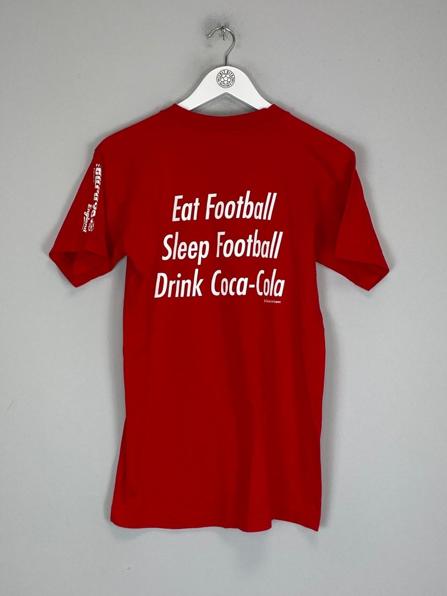 1996 COCA COLA EUROS T - SHIRT (S) OM - Cult Kits - Small - Buy Vintage Football Shirts, Authentic Retro Football Shirts For Sale, Classic Football Shirts & Soccer Jersey