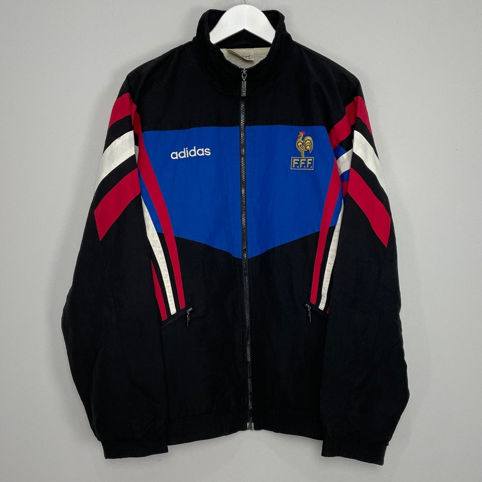 Shop 1996 FRANCE TRACK JACKET (L/XL) ADIDAS, classic football shirts, vintage football shirts & retro soccer jerseys at Cult Kits