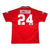 Buy 1996 MANCHESTER UNITED BECKHAM 24 *MATCH PREPARED *FA CUP FINAL* HOME SHIRT (XL) UMBRO ~ Free worldwide shipping available ~ Authentic Vintage Football Shirts from Cult Kits
