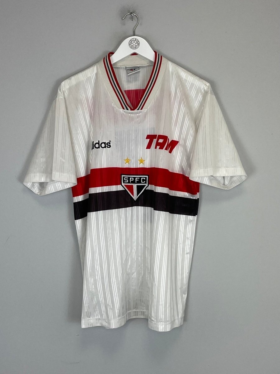 1996 SAO PAULO 7 HOME SHIRT (L) ADIDAS - Cult Kits - Large - Buy Vintage Football Shirts, Authentic Retro Football Shirts For Sale, Classic Football Shirts & Soccer Jersey