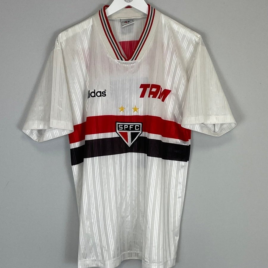 1996 SAO PAULO 7 HOME SHIRT (L) ADIDAS - Cult Kits - Large - Buy Vintage Football Shirts, Authentic Retro Football Shirts For Sale, Classic Football Shirts & Soccer Jersey