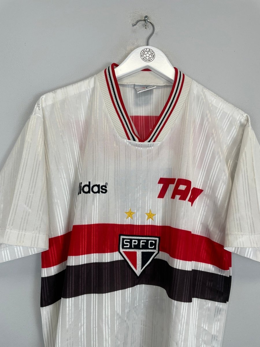 1996 SAO PAULO 7 HOME SHIRT (L) ADIDAS - Cult Kits - Large - Buy Vintage Football Shirts, Authentic Retro Football Shirts For Sale, Classic Football Shirts & Soccer Jersey