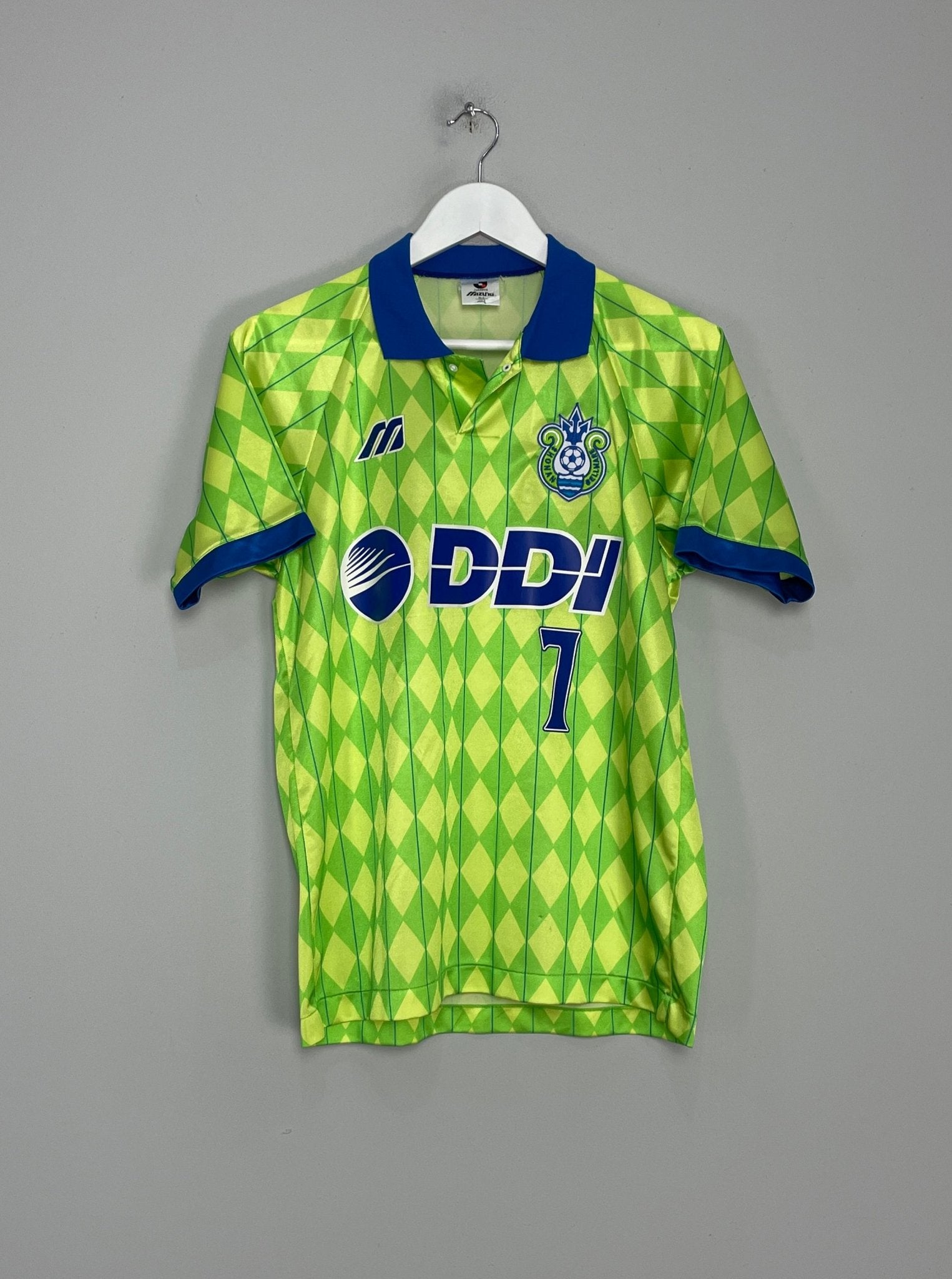 Shop 1996 SHONAN BELLMARE NAKATA #7 HOME SHIRT (M) MIZUNO, classic football shirts, vintage football shirts & retro soccer jerseys at Cult Kits